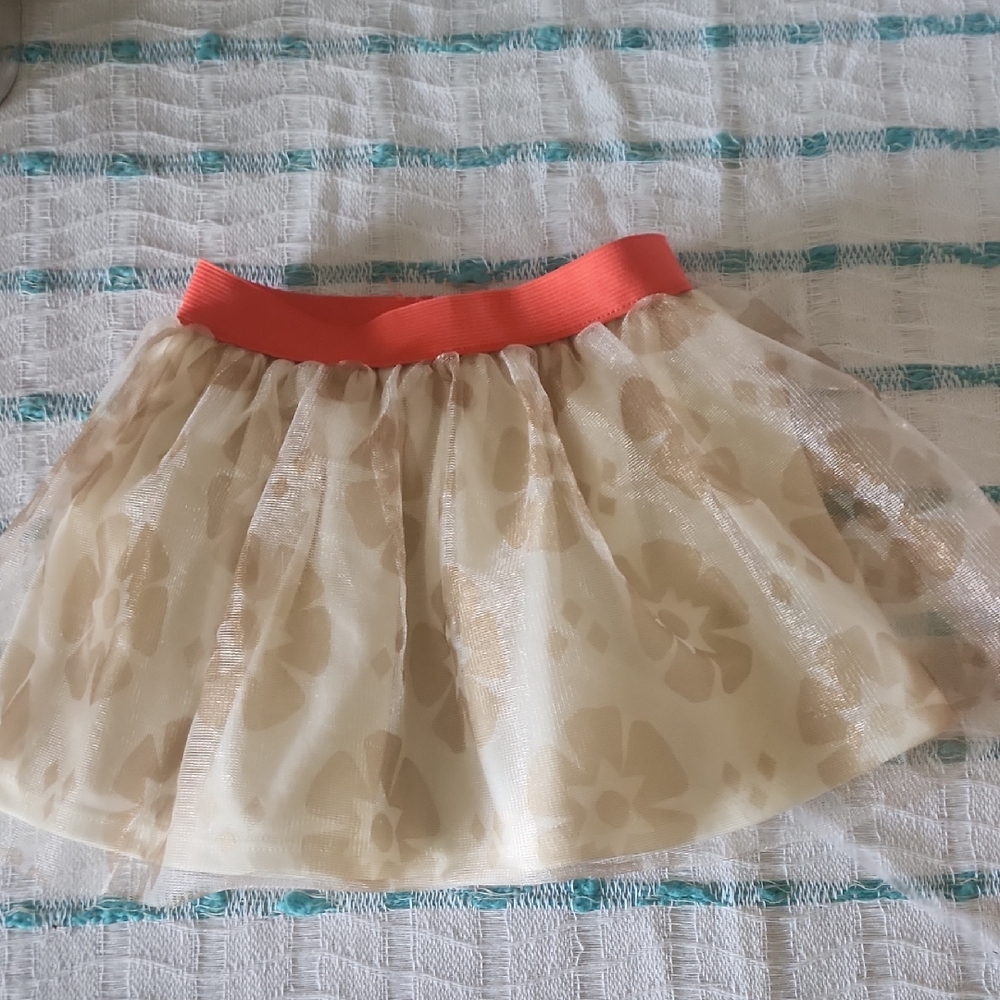 Disney Cream Skirt with Orange Waistband